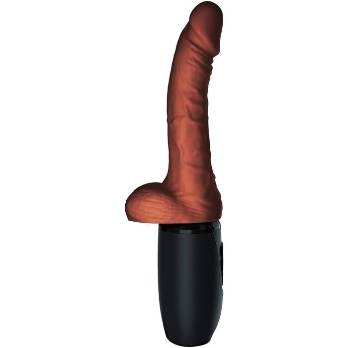Vibrator Pipedream »Thrusting Cock with Balls« 19 cm - Maron
