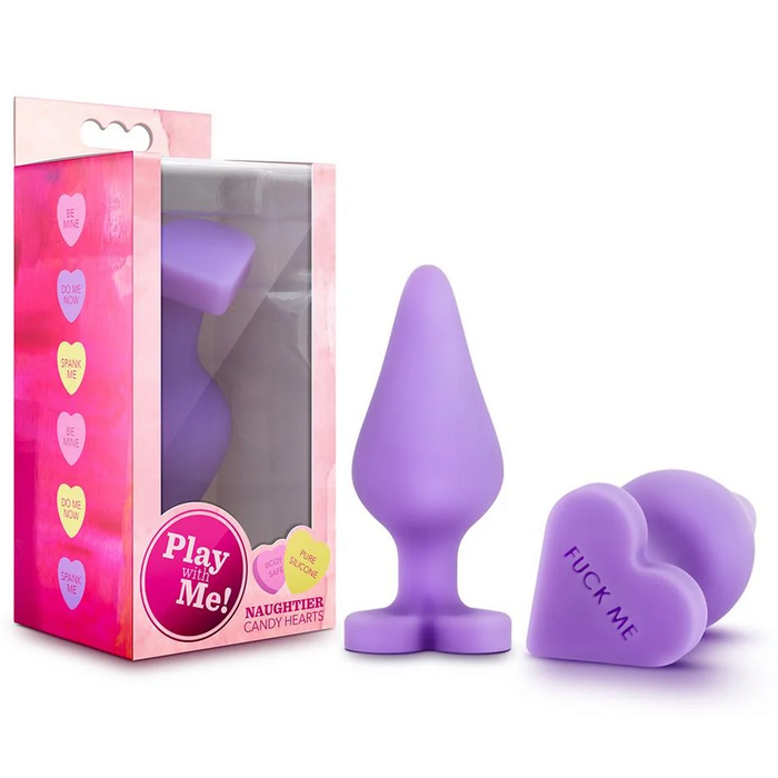 Buttplug Naughtier Candy Hearts - violet