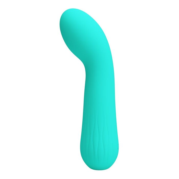 Vibrator punct G Pretty Love Faun, Turcoaz, 15 cm - vedere laterala