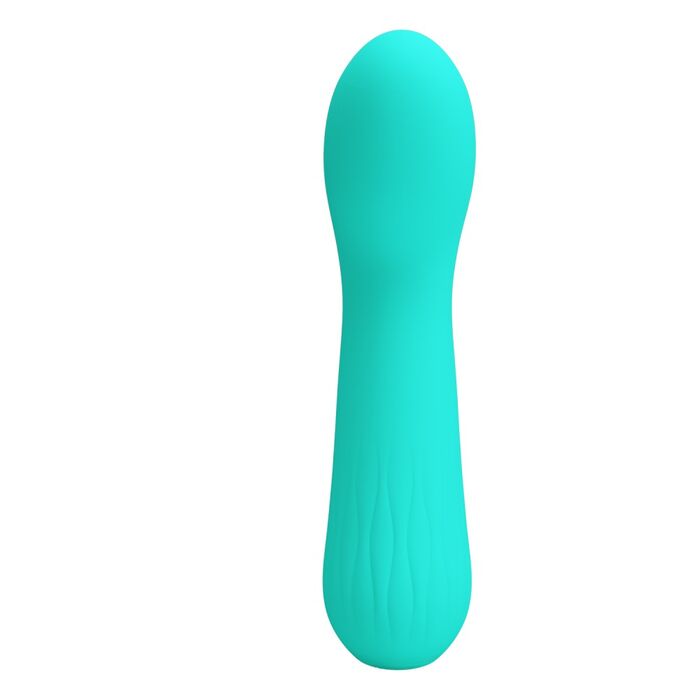 Vibrator punct G Pretty Love Faun, Turcoaz, 15 cm-vedere frontala