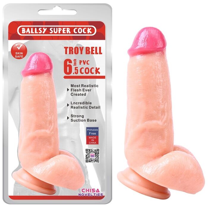 ​Dildo realistic Natural Troy Bell - replica [17 cm x 4,5 cm]