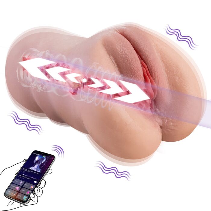 Vagin Masturbator Hi Tech cu aplicatie APP, Sora, [24 cm x 14 cm]