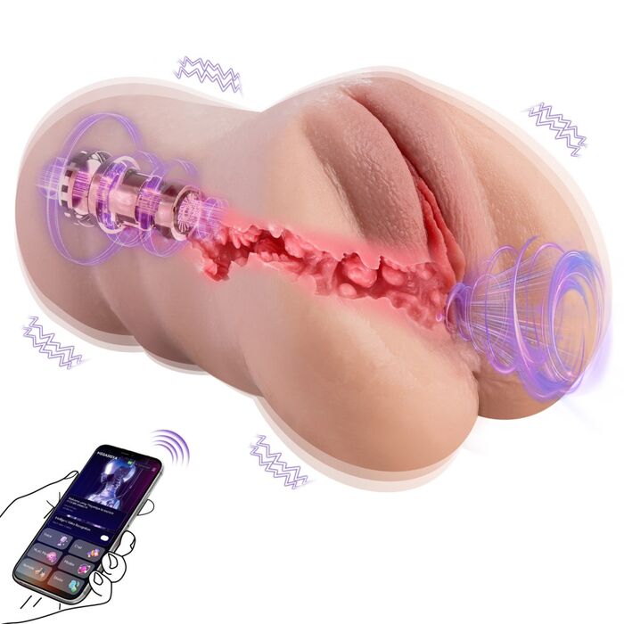 Vagin Masturbator Hi Tech cu aplicatie APP, Sora, [24 cm x 14 cm]