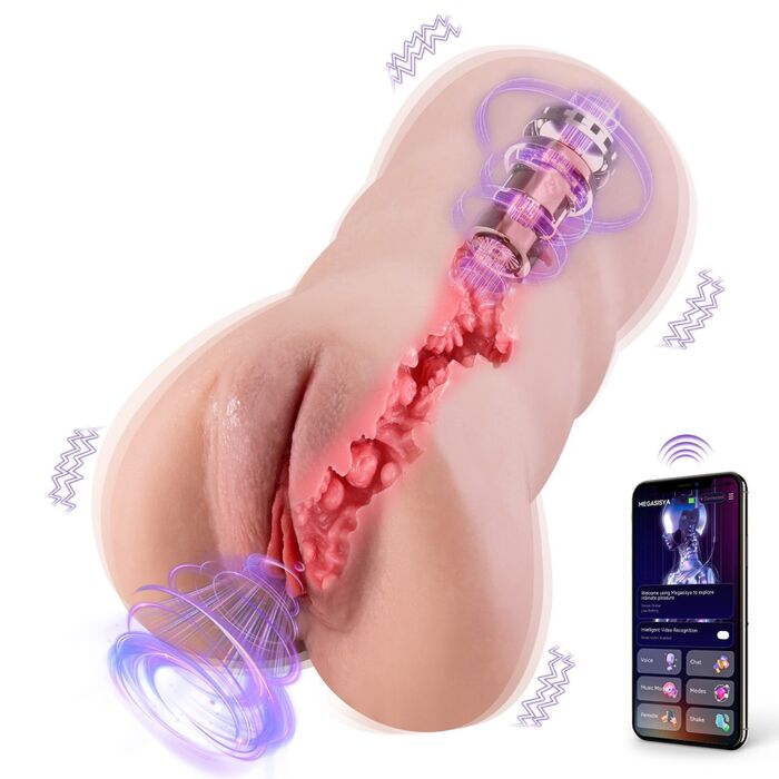 Vagin Masturbator Hi Tech cu aplicatie APP, Sora, [24 cm x 14 cm]
