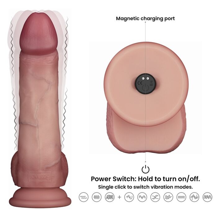Vibrator de Lux, Lovetoy Sliding Skin Pro II Silicone, 20 cm_7