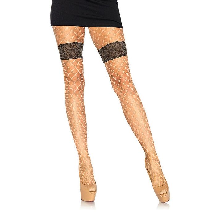Dresuri Leg Avenue Diamond Net Pantyhose Floral Natural - unghi lateral_lenjerie_intima _femei_de_lux