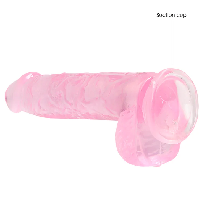 Dildo Jelly Realrock "Crystal Clear" 17 cm - Roz
