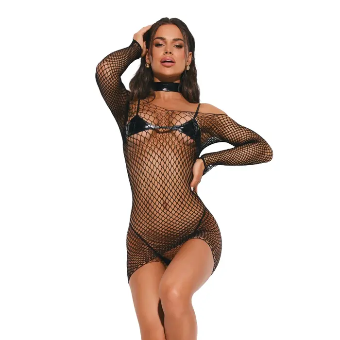 Set 4 piese, rochie, sutien, bikini, choker, Obsessive, Sashalla