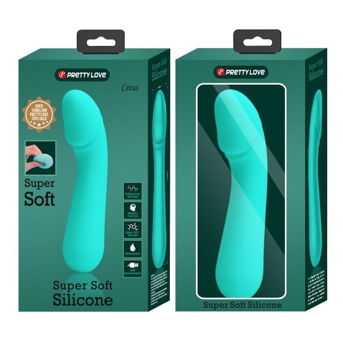 Vibrator punct G Pretty Love Cetus, Turcoaz, 15 cm - cutie