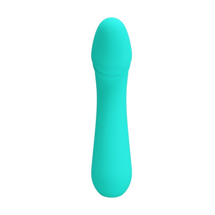 Vibrator punct G Pretty Love Cetus, Turcoaz, 15 cm-vedere frontala