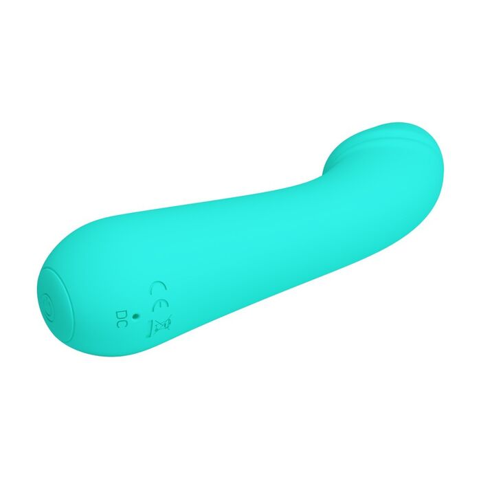 Vibrator punct G Pretty Love Cetus, Turcoaz, 15 cm - prim plan