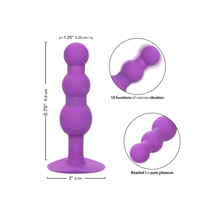 Vibrator Anal CalExotics Triple Beaded Probe - Violet