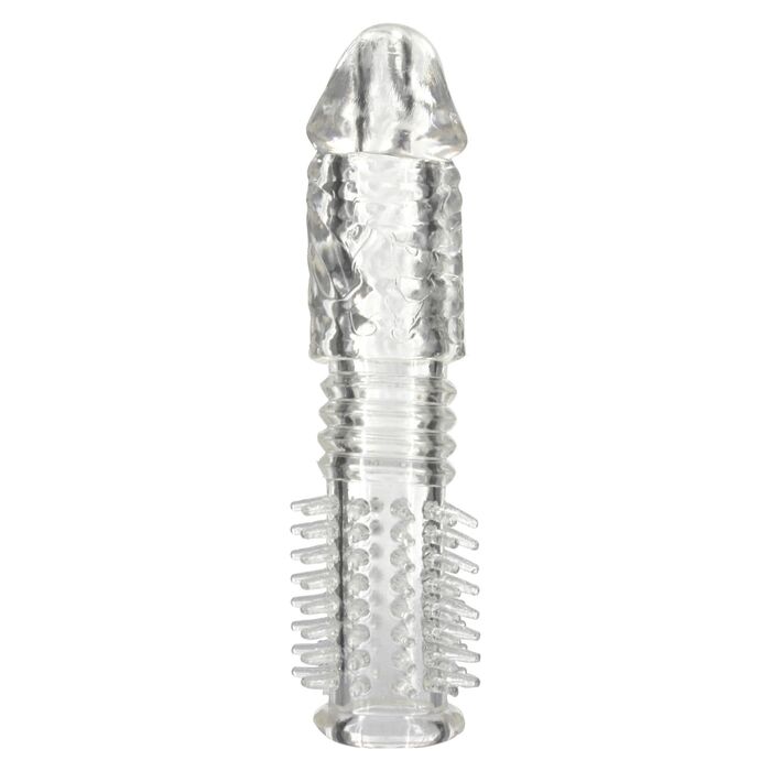 Prelungitor Penis cu Tepi Silicone Sleeve Super Stretch, 14 cm