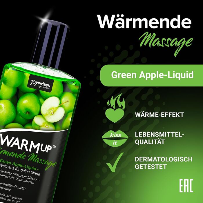 Ulei Masaj WarmUp "Green Apple" - 150 ml