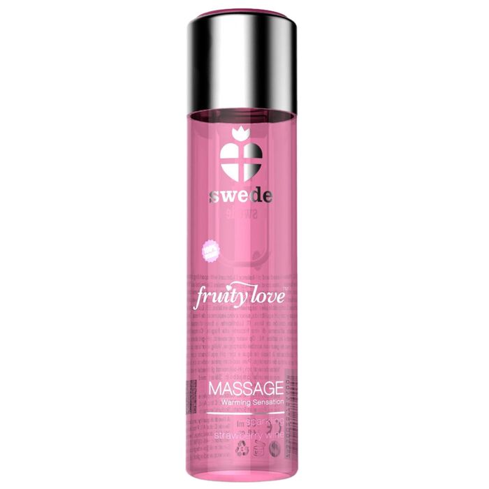 Ulei Swede Warming Massage cu aroma de capsuni, 60 ml
