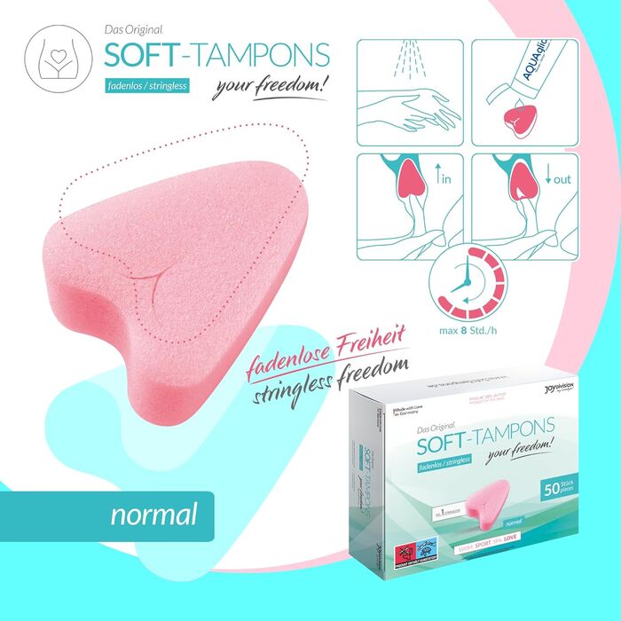 Soft Tampons Normal 50 buc JoyDivision - utilizare sauna inot sport