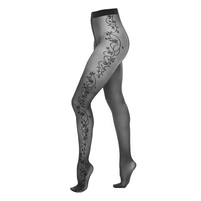 Kotek Tights T007 dresuri dama negru 20 DEN model floral calitate