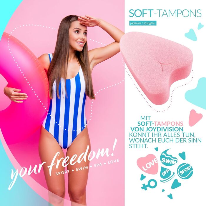 Mini Soft Tampons JoyDivision 50 buc - burete medical hipoalergenic