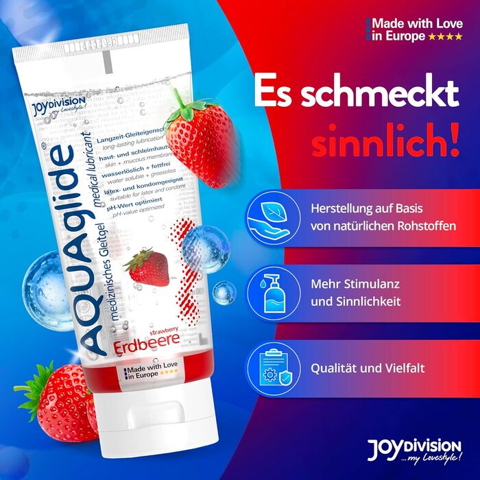 Lubrifiant Joydivision Aquaglide Capsuni 100 ml