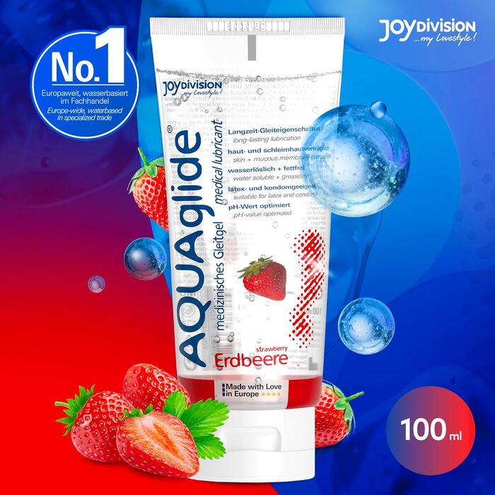 Lubrifiant Joydivision Aquaglide Capsuni 100 ml
