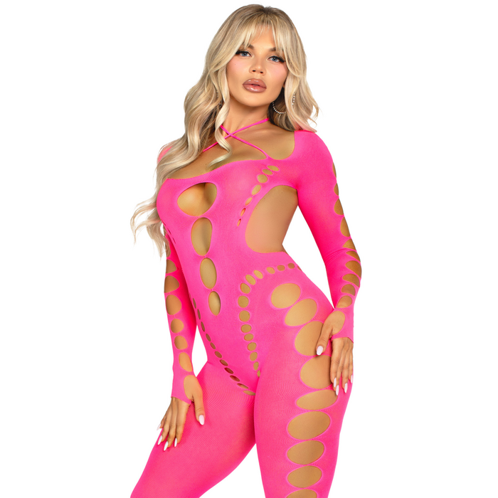 Bodystocking Leg Avenue Opaque Cut-Out Footless Roz