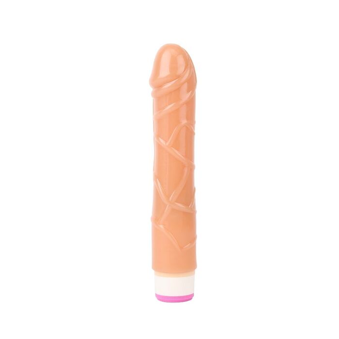 Vibrator Basic Pulsator Natural Flesh - detaliu vene tulpina gland sculptat realist