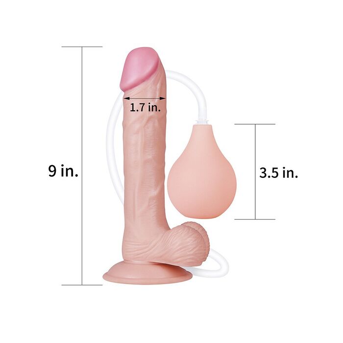Dildo Ejaculator LoveToy Squirt Extreme 23 cm Nude - dimensiuniDildo Ejaculator LoveToy Squirt Extreme 23 cm Nude