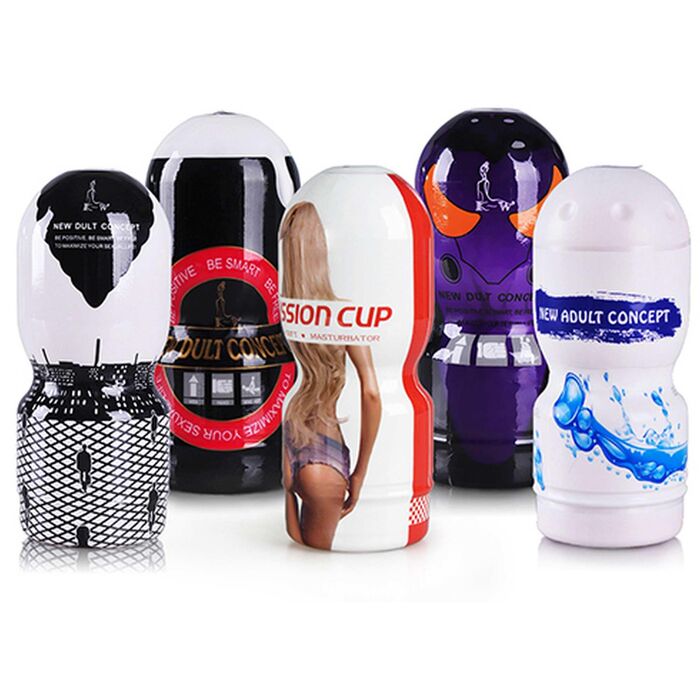 Gama Passion Cup, mai multe variante de cupe masturbator alaturate
