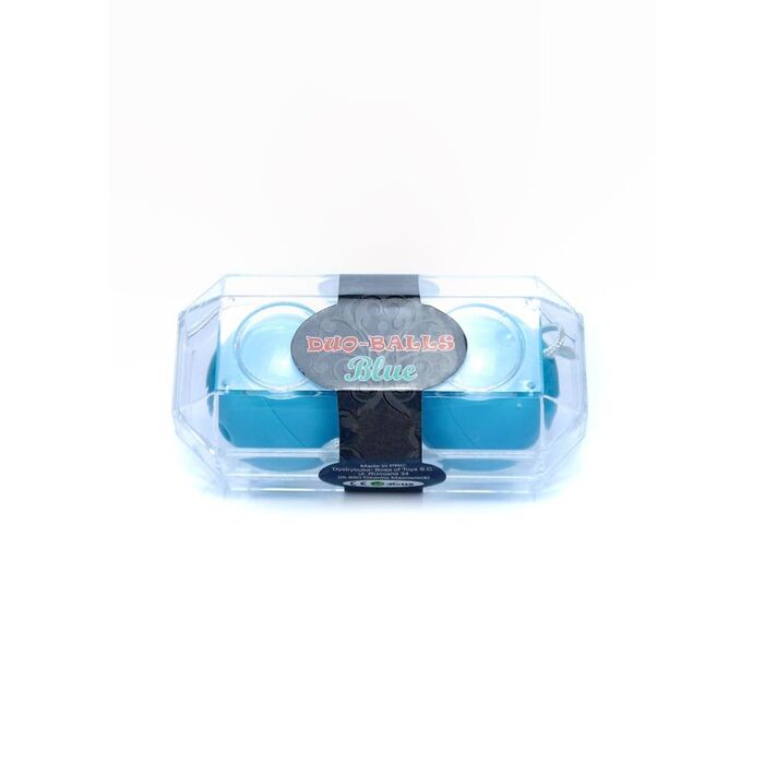 Bile Vaginale Duo Balls Albastru, cutie originala cu eticheta Duo-Balls Blue