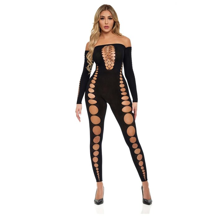 Bodystocking Pink Lipstick Lingerie Boujee Gang Negru