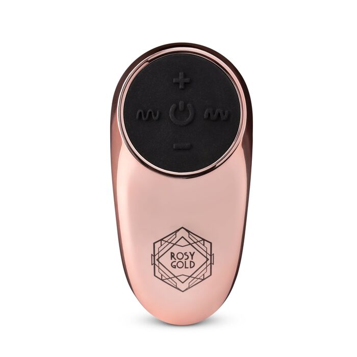 Rosy Gold New Vibrating Egg - detaliu telecomanda cu butoane vibratii