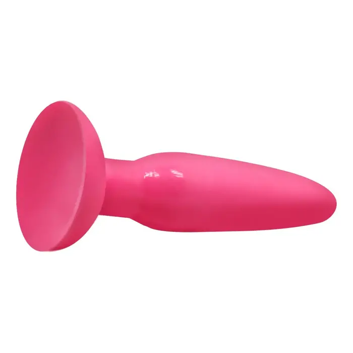 Anal plug roz TPE varf conic material moale