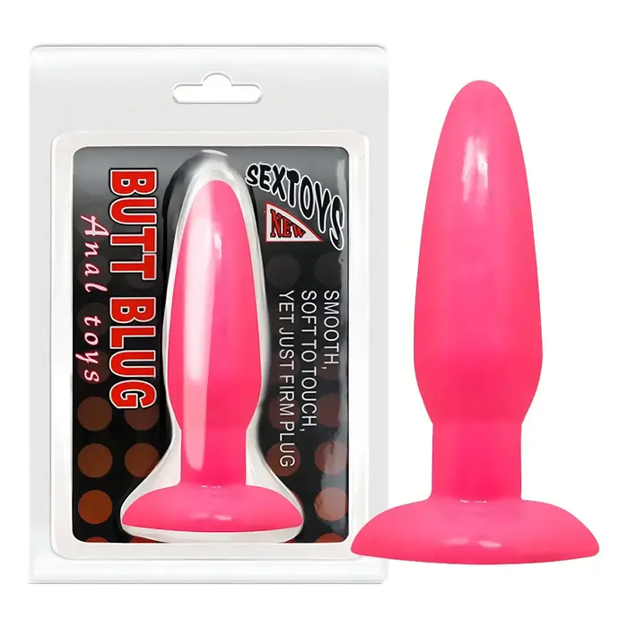 Anal plug conic TPE roz 15cm diametru 4cm baza ventuza vedere principala