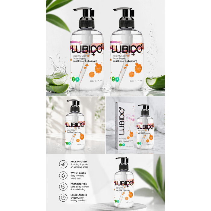 Pachet Lubrifiant Lubido Set 2 bucati x "Anal Ease" 250 ml