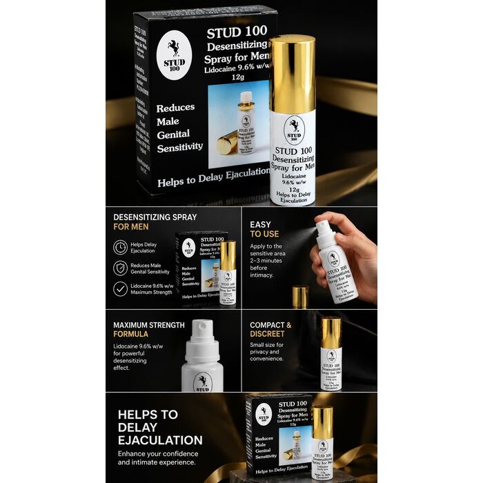 Spray pentru Intarzierea Ejacularii Stud "STUD 100" 12 ml-mod utilizare