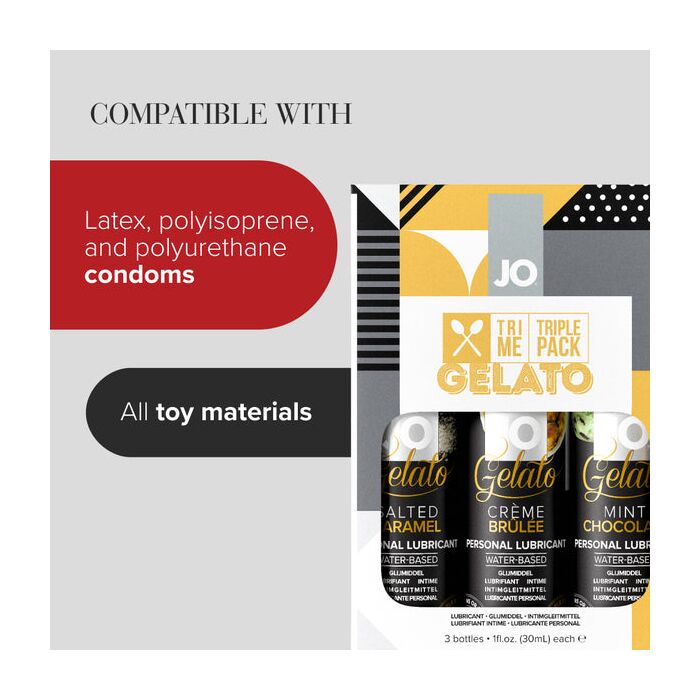 Set 3 Lubrifianti Tri Me Triple Pack Gelato Creme Brulee - 3 x 30ml [ 90 ml ]