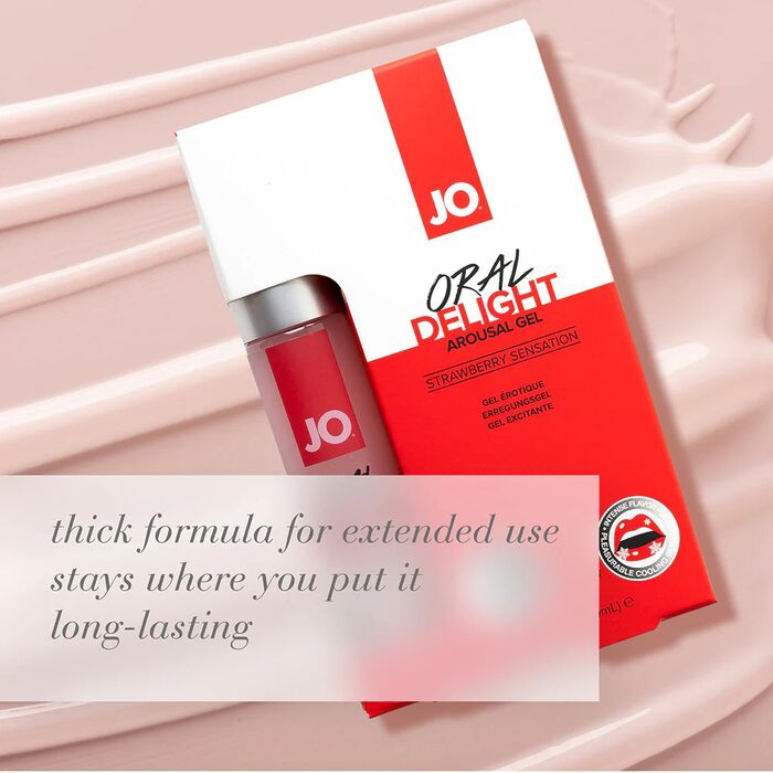 Gel Oral Stimulant System JO Oral Delight Capsuni 30ml