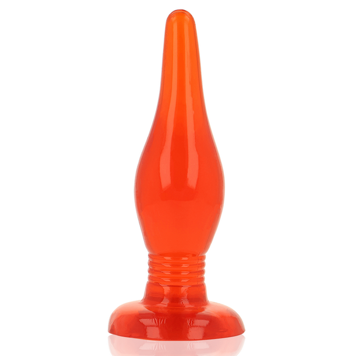 Plug anal Baile Red Soft Touch rosu TPE moale detaliu corp conic