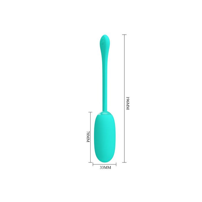 Ou vibrator Pretty Love Julius aqua, vedere frontala, suprafata neteda ABS silicon turcoaz