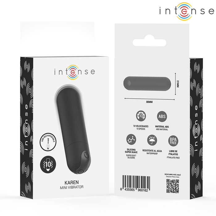 Vibrator Glont INTENSE Karen Mini Reincarcabil Negru - imagine 7