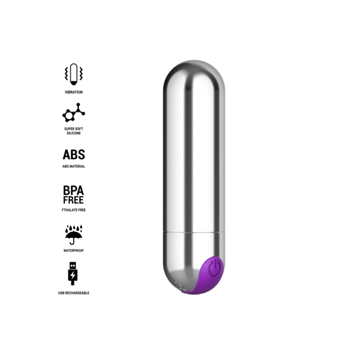 Vibrator Glont INTENSE Karen Mini Reincarcabil Argintiu