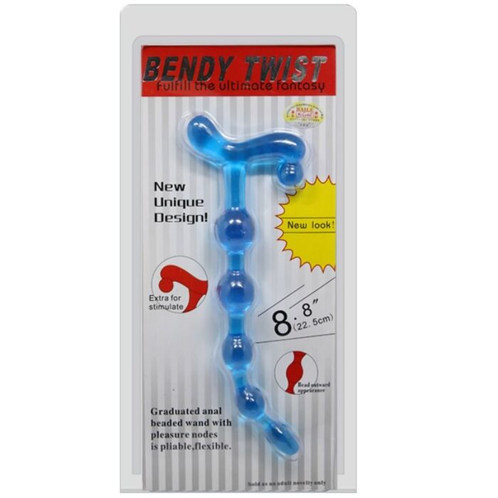 Bile Anale BAILE Bendy Twist Albastre - imagine 2