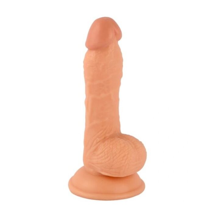 Dildo realistic flesh 18.5cm ventoza baza harness compatibil