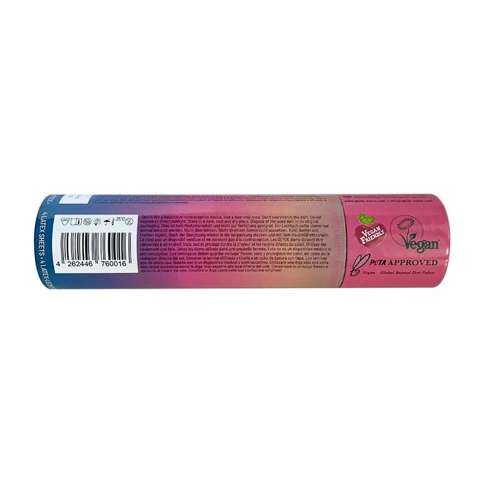Prezervative Femei Sheer Glyde Dams "Oral Dams "Straw Berry" 4 Bucati - Capsuni