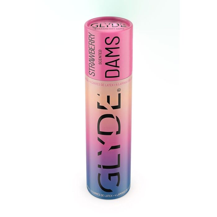 Prezervative Femei Sheer Glyde Dams "Oral Dams "Straw Berry" 4 Bucati - Capsuni