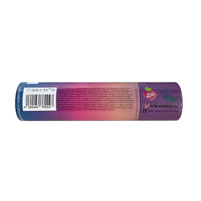 Prezervative Femei Sheer Glyde Dams "Oral Dams Wild Berry" 4 Bucati - Fructe de Padure