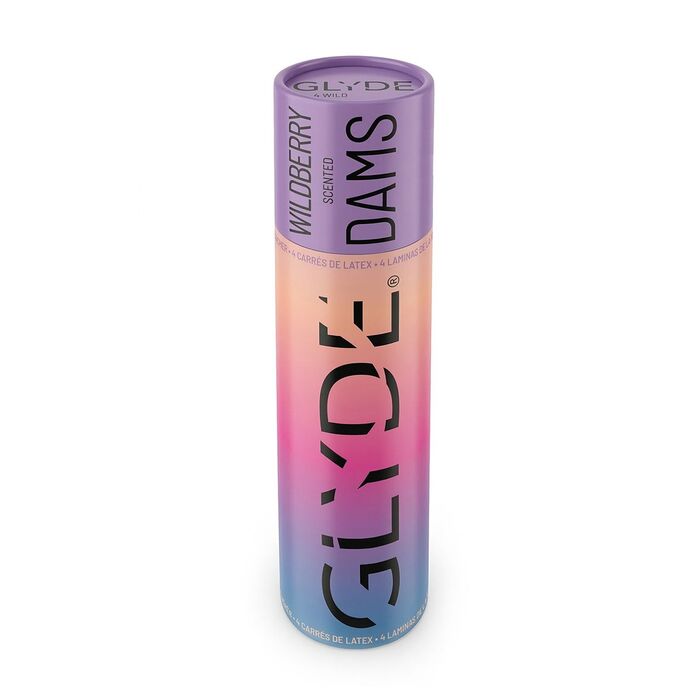 Prezervative Femei Sheer Glyde Dams "Oral Dams Wild Berry" 4 Bucati - Fructe de Padure