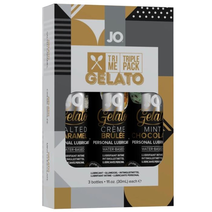 Set 3 Lubrifianti Tri Me Triple Pack Gelato Creme Brulee - 3 x 30ml [ 90 ml ]